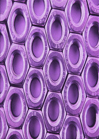 Machine Washable Transitional Violet Purple Rug, wshpat2121pur