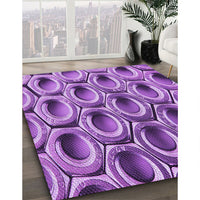 Patterned Violet Purple Rug, pat2121pur