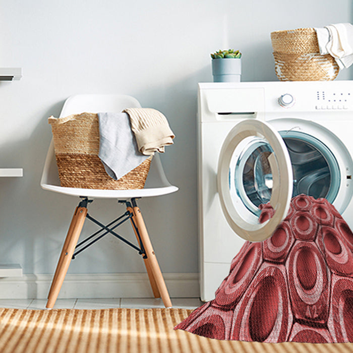 Machine Washable Transitional Red Rug in a Washing Machine, wshpat2121rd