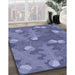 Machine Washable Transitional Deep Periwinkle Purple Rug in a Family Room, wshpat2122blu