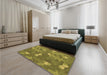 Patterned Oak Brown Rug in a Bedroom, pat2122brn