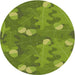 Sideview of Patterned Pistachio Green Novelty Rug, pat2122