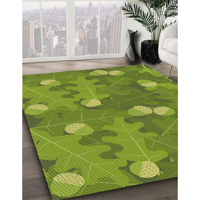 Machine Washable Transitional Pistachio Green Rug in a Family Room, wshpat2122