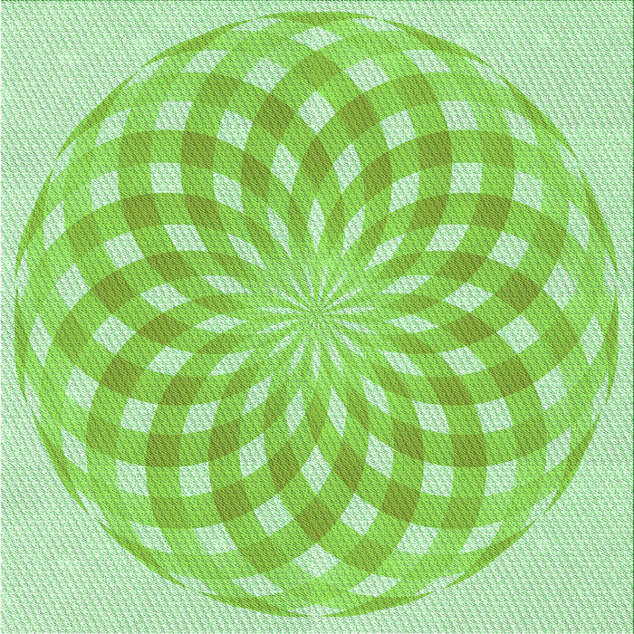 Round Machine Washable Transitional Green Rug, wshpat2123grn