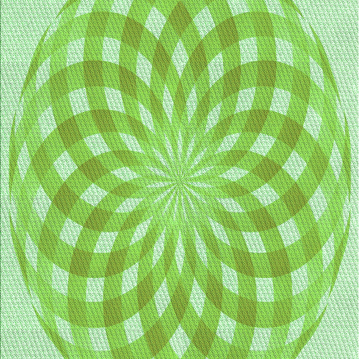 Patterned Green Rug, pat2123grn
