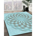 Machine Washable Transitional Blue Rug in a Family Room, wshpat2123lblu