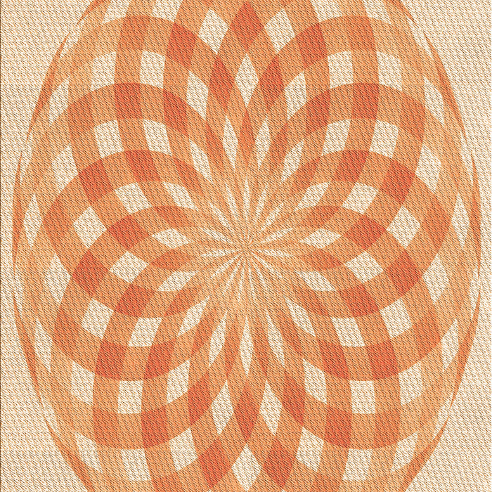 Patterned Brown Gold Rug, pat2123org