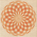 Round Patterned Brown Gold Rug, pat2123org