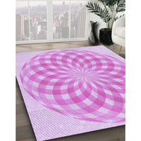 Patterned Blossom Pink Rug, pat2123pur