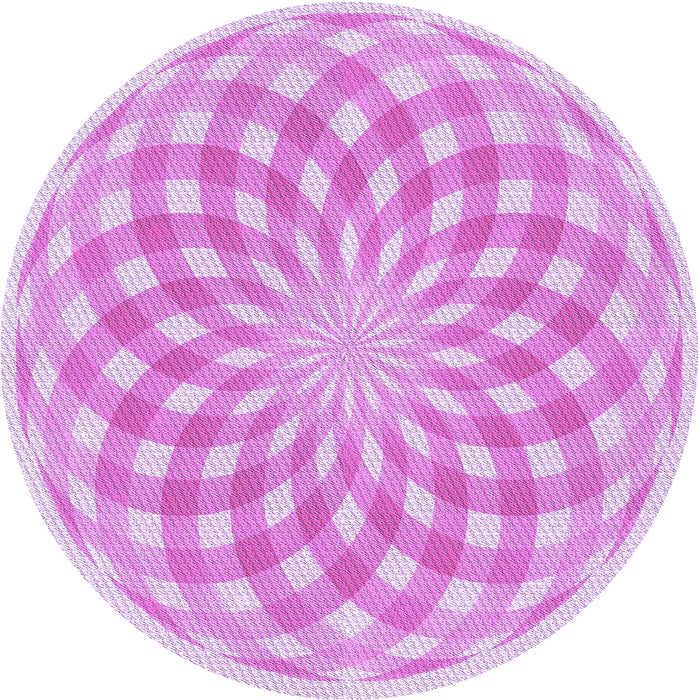 Square Patterned Blossom Pink Rug, pat2123pur