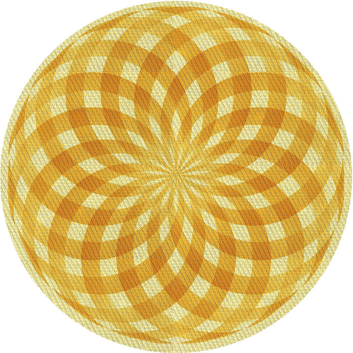 Square Machine Washable Transitional Chrome Gold Yellow Rug in a Living Room, wshpat2123yw