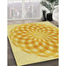 Patterned Chrome Gold Yellow Rug in Family Room, pat2123yw