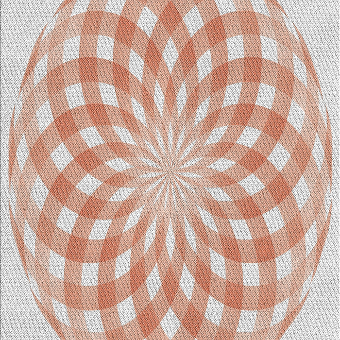 Patterned Copper Red Pink Novelty Rug, pat2123