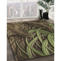 Patterned Milk Chocolate Brown Rug, pat2124brn