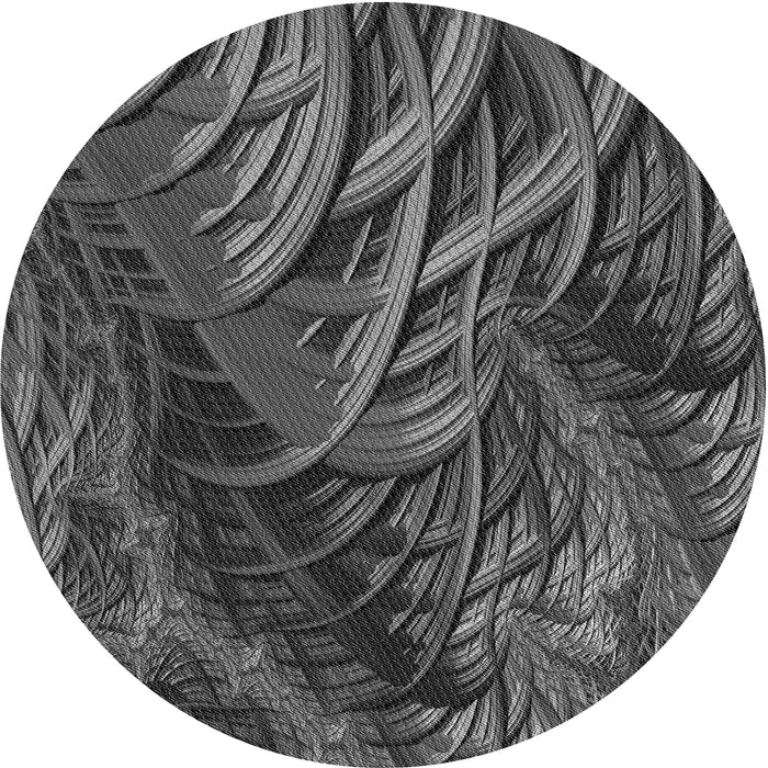 Square Patterned Gray Rug, pat2124gry