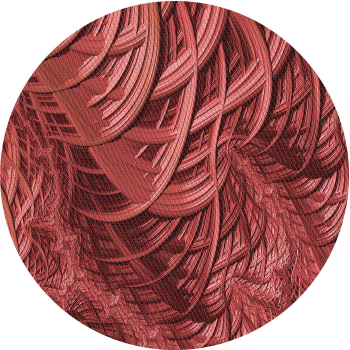 Square Patterned Red Rug, pat2124rd