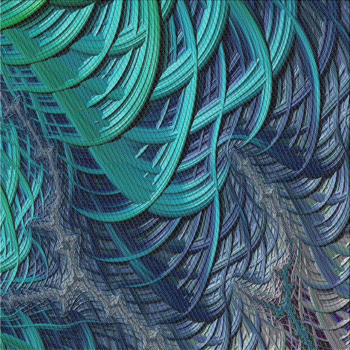 Sideview of Machine Washable Transitional Macaw Blue Green Rug, wshpat2124