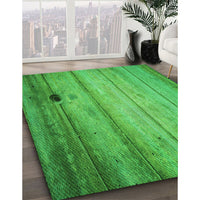 Patterned Neon Green Rug, pat2125grn