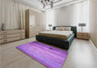 Patterned Purple Rug in a Bedroom, pat2125pur