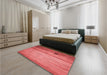 Patterned Red Rug in a Bedroom, pat2125rd