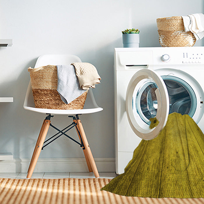 Machine Washable Transitional Dark Bisque Brown Rug in a Washing Machine, wshpat2125yw