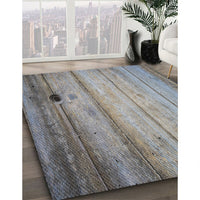 Patterned Gray Novelty Rug, pat2125