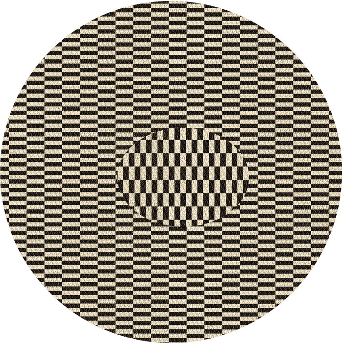 Square Patterned Midnight Gray Rug, pat2126brn