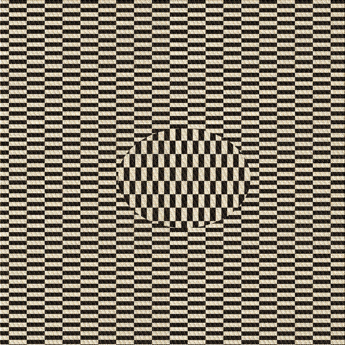 Round Patterned Midnight Gray Rug, pat2126brn