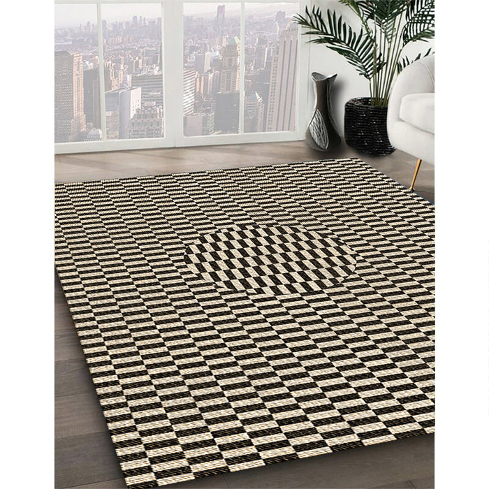 Machine Washable Transitional Midnight Gray Rug in a Family Room, wshpat2126brn