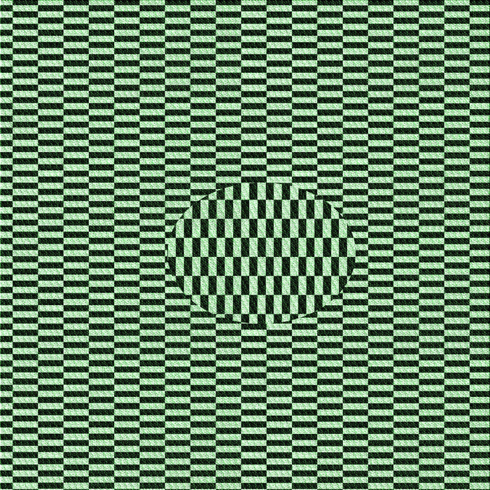 Round Patterned Light Green Rug, pat2126grn