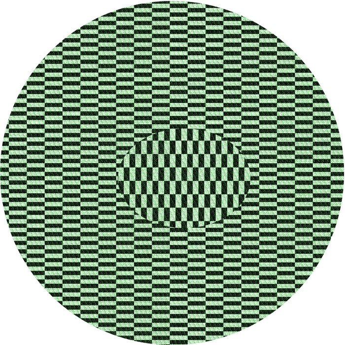 Square Patterned Light Green Rug, pat2126grn