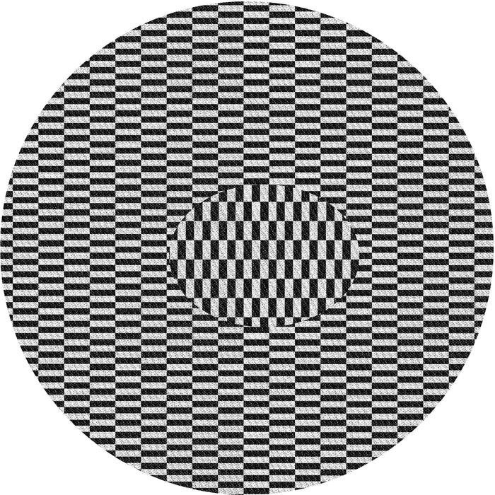 Square Patterned Midnight Gray Rug, pat2126gry