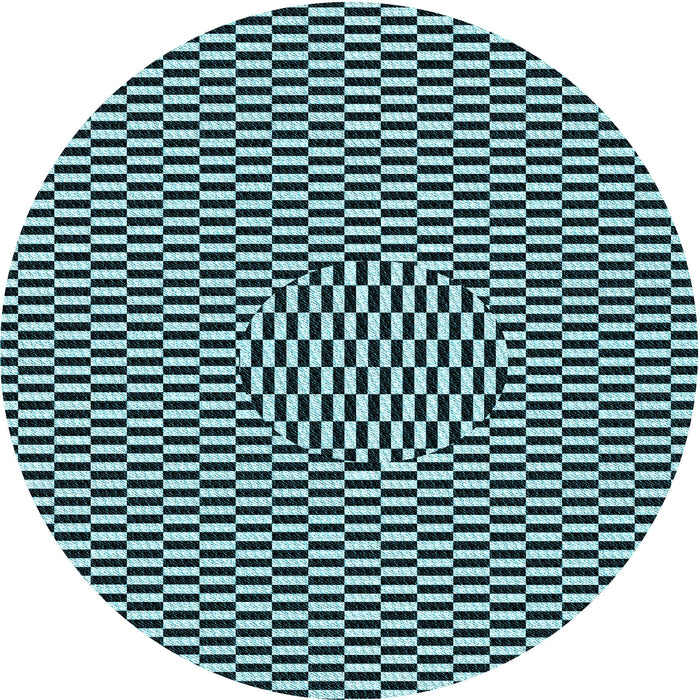 Square Patterned Blue Rug, pat2126lblu