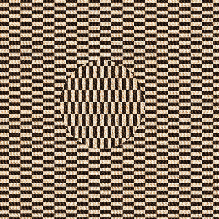 Patterned Black Brown Rug, pat2126org