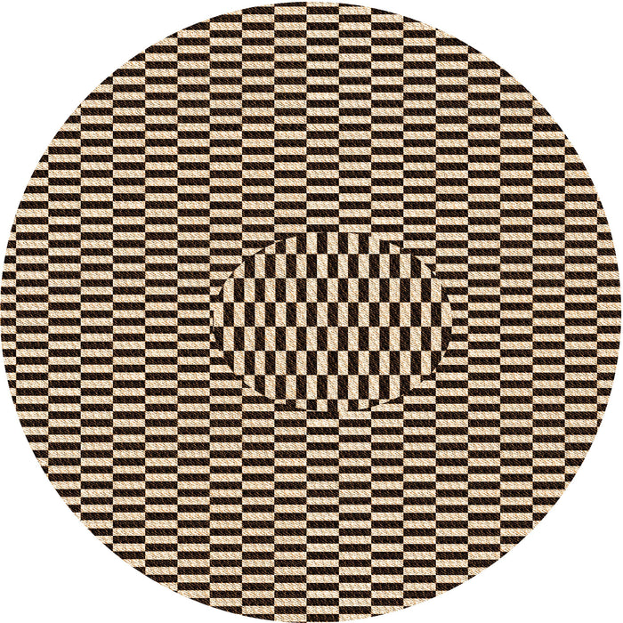 Square Patterned Black Brown Rug, pat2126org