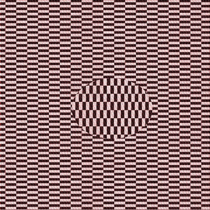 Round Patterned Deep Rose Pink Rug, pat2126rd