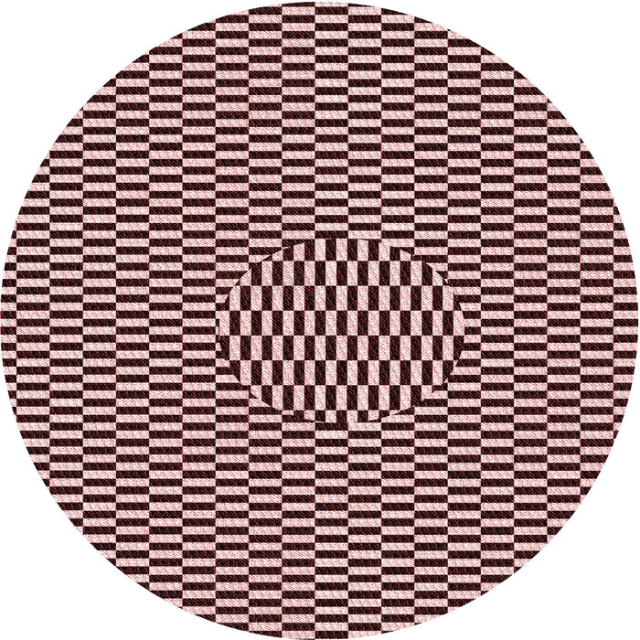 Square Patterned Deep Rose Pink Rug, pat2126rd