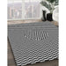 Patterned Light Gray Novelty Rug in Family Room, pat2126