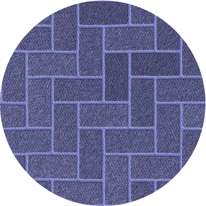 Square Patterned Medium Slate Blue Rug, pat2127blu