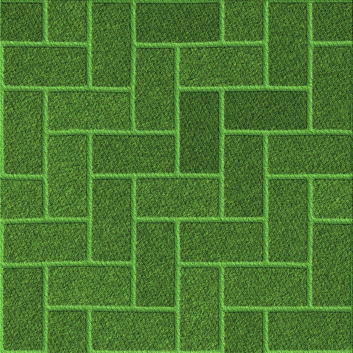 Round Patterned Deep Emerald Green Rug, pat2127grn