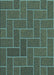 Patterned Sea Green Rug, pat2127lblu