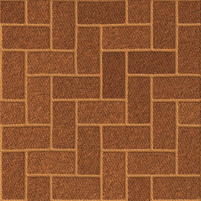 Round Patterned Neon Orange Rug, pat2127org