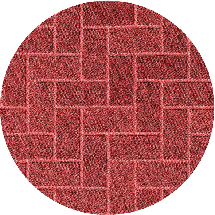Square Patterned Red Rug, pat2127rd