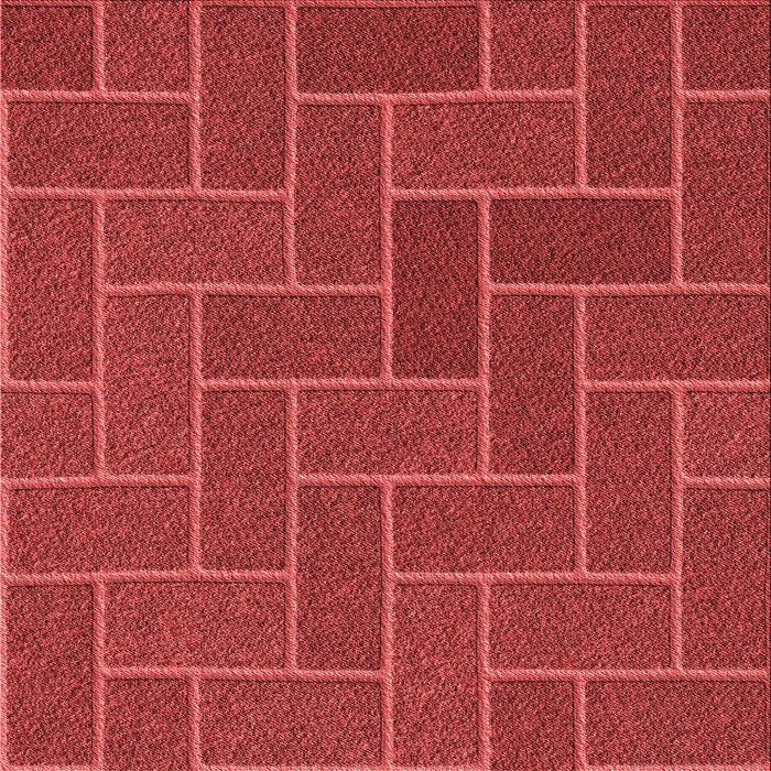 Round Patterned Red Rug, pat2127rd