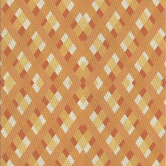 Machine Washable Transitional Neon Orange Rug, wshpat2128brn