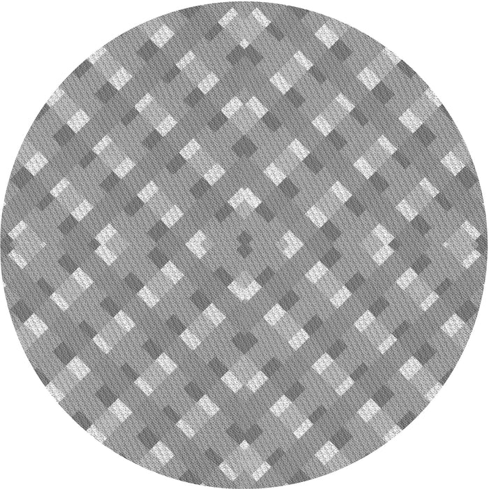 Square Patterned Cloud Gray Rug, pat2128gry