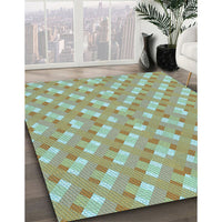 Patterned Light Green Rug, pat2128lblu