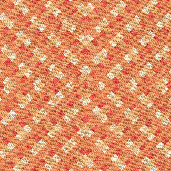 Round Machine Washable Transitional Orange Rug, wshpat2128org