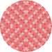 Square Patterned Light Coral Pink Rug, pat2128rd
