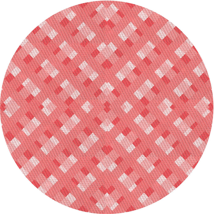 Square Machine Washable Transitional Light Coral Pink Rug in a Living Room, wshpat2128rd